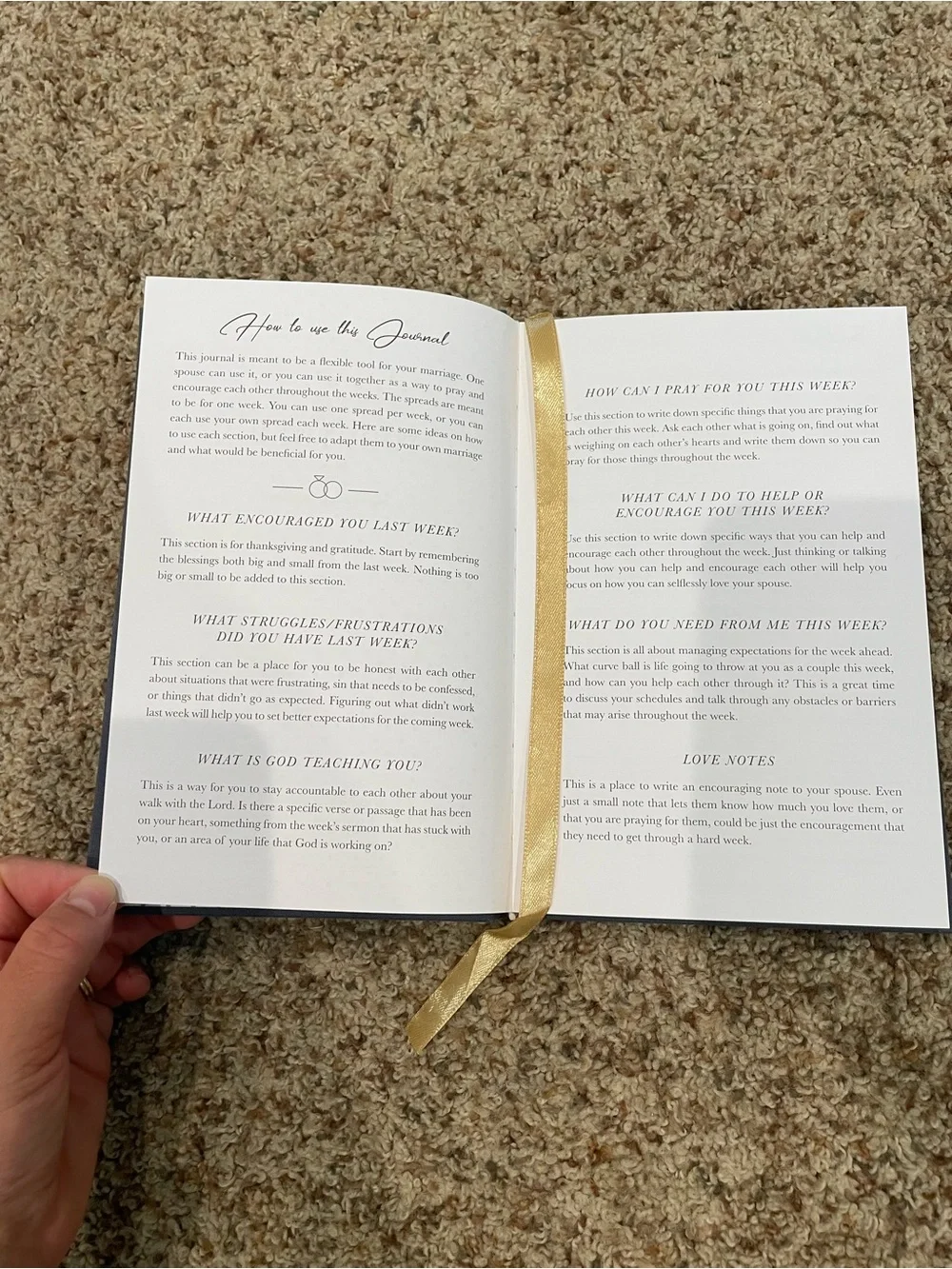 Together Marriage Journal - Navy and Gold